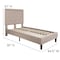 Flash Furniture Roxbury Twin Platform Bed, Beige SL-BK5-T-B-GG - alternate 5